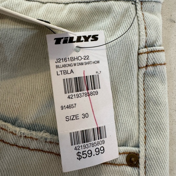 BILLABONG How About That Indigo Womens Denim Shorts Light Blast Size 30 NWT - Picture 11 of 12